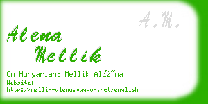 alena mellik business card